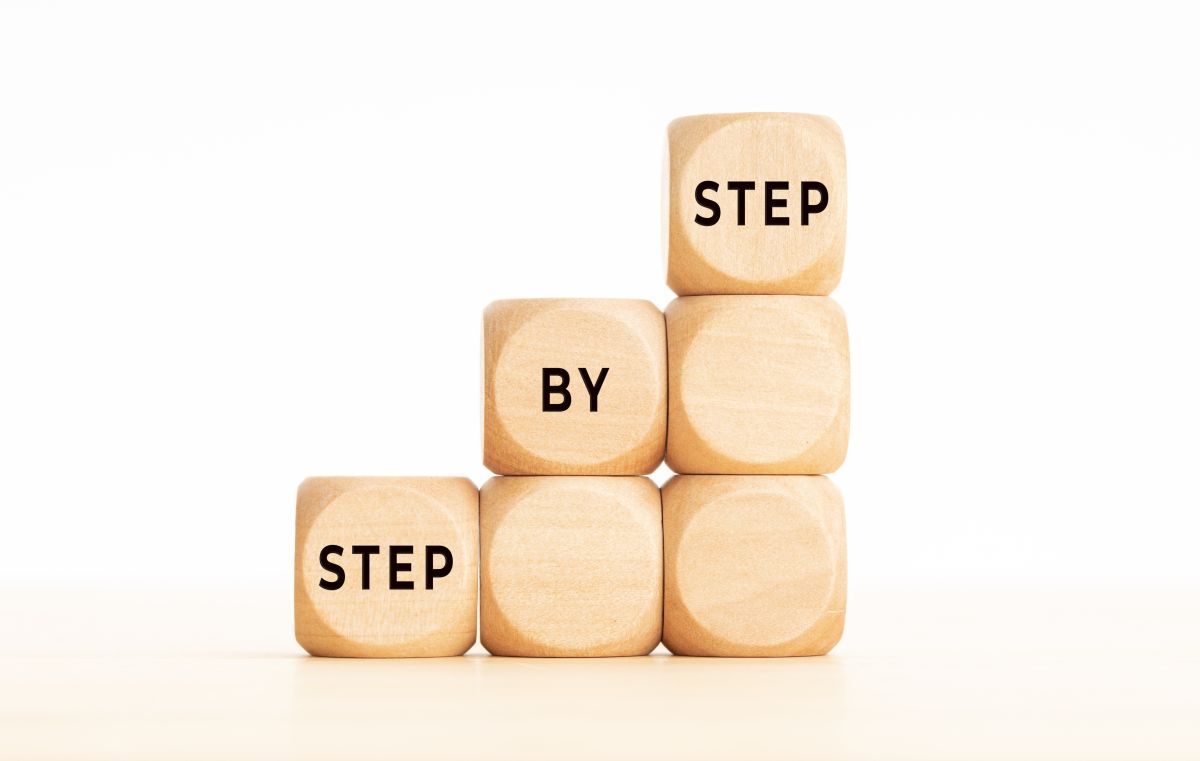 step by step phrase on wooden block shape 2021 09 04 13 07 59 utc