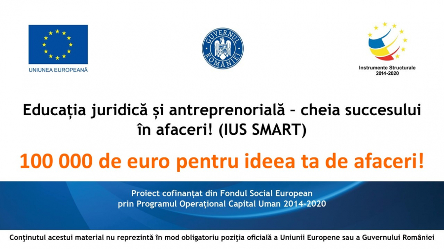 Studenții UAIC pot primi finanțare de până la 100 000 de euro pentru înființarea unei afaceri